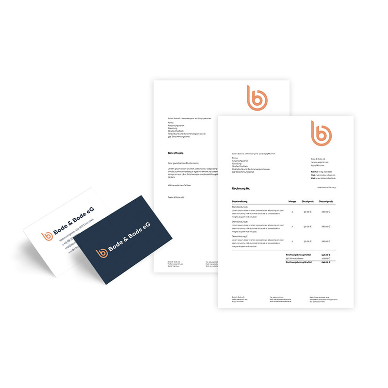 Geschäftspapier Design - Briefkopf und Rechnungsvorlage Paket